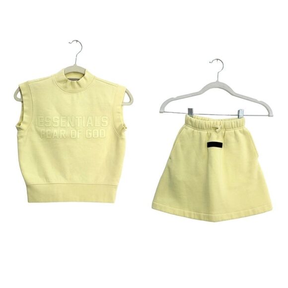 ESSENTIALS Fear of God Terry skirt + vest set - Picture 1 of 10